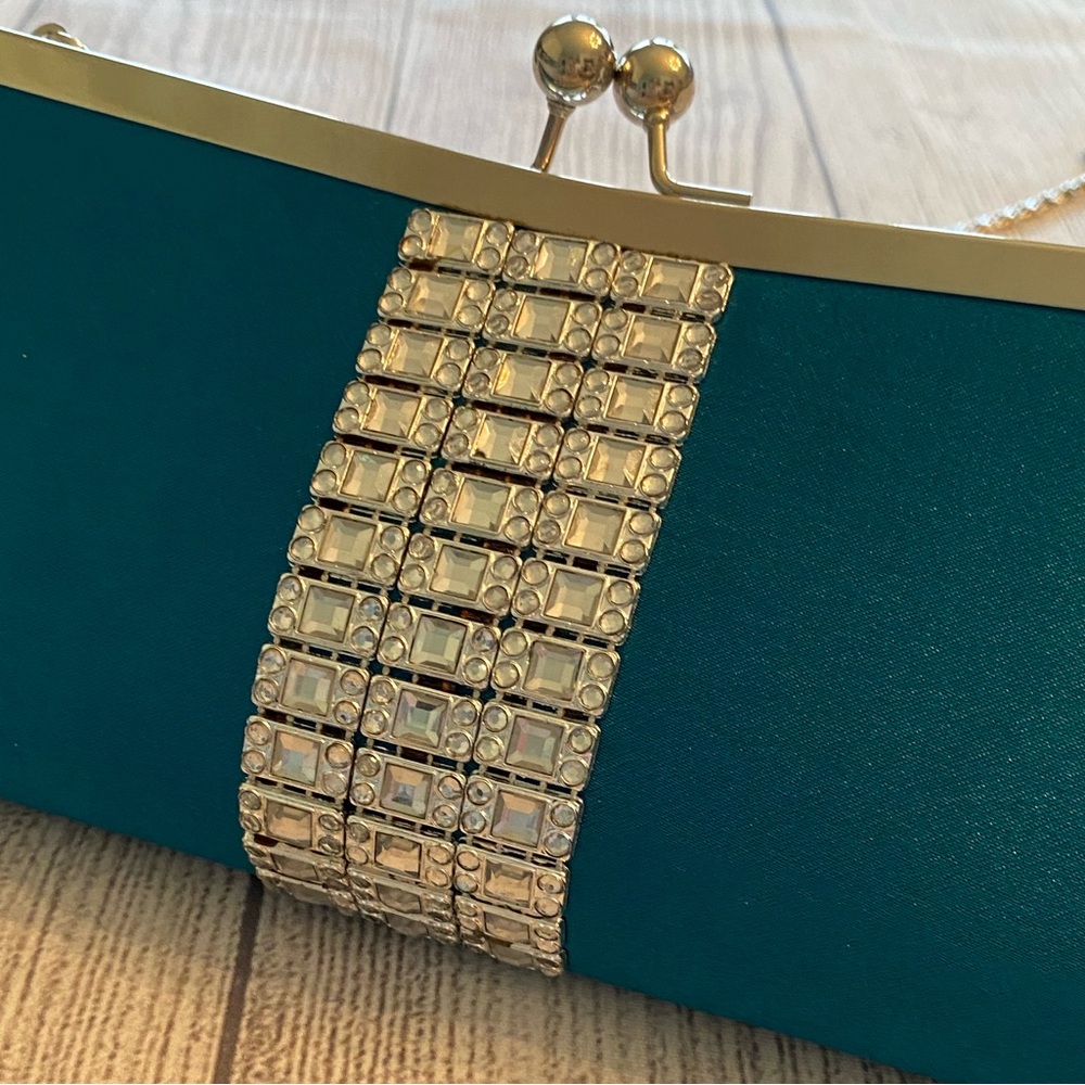 Teal and Bling Evening Bag ๐ - Picture 3 of 11